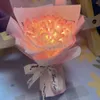 Decoratieve bloemen DIY TULIP BOUQUET Handgemaakte LED Artificial Flower Material Package Desktop Ornament Valentine's Day Gift Verjaardag