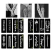 Tattoo Transfer 22 Style Small Airbrush Tattoo Stencils For Women Kids Drawing Template Henna Tattoo Stencil For Paiting Glitter Tattoos 240427