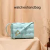 Top Crossbody Bag 7a Kassetten Bottevenets gewebt Wolkenplaid kleiner Quadratkissen Trendy3vag