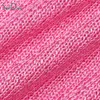 Sukienki swobodne Soefdioo Knit Patchwork Tassels Pink Sukienka Kobiety Śliczne oszałamiające bez rękawów Bodycon Mini 2024 Summr Party Club odzież