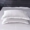 Ensembles de couette en blanc pur 220x240 avec taie d'oreiller, reine / super king size couvre-literie de couverture, feuille de lit simple / double