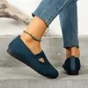 Lässige Schuhe Frauen Wohnungen Frühling bequeme Damen Slip-On Ballerina Walking Loafer