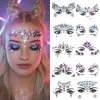 Tattoo Transfer 3D Sexy Face Tattoo Stickers Temporary Tattoos Glitter Fake Tattoo Rhinestones For Woman Party Face Jewels Tatoo Eyes Sticker 240427