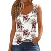 Frauen Tanks Damen Tank Top v Nacken Basic bedrucktes lässig fließend schwurmenschemische tiefe Seitengeschnittene Tops für Frauen modisch und einfach