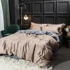 Sets Sondeson Luxe 100% Silk Beauty Beddengoed Set 25 Momme Silk Deksel Cover Flat Bladen Bed Linnen kussensloop voor volwassen bed Set 4pcs