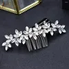 Headpieces A483 Wedding Bride Crystal Hair Comb Silver Rhinestones Bridal Pieces Vintage Clip Accessories For Women And Girl