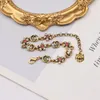 18K الذهب مطلي بالذهب بيرل مصمم سوار سوار ذهبي سحر النساء رسائل الماس سلسلة المجوهرات