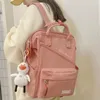 Sagnose da scuola Donne alla moda Laptop Bagna di nylon impermeabile Girl Cute Travel Green Backpack Female Mommy Fashion Ladies College Kawaii