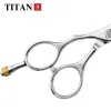 SHEARS TITAN HÅRSKIT SHEARS Barber SCISSORS FRACHRESSING SCISSORS PROFESSIONAL 5.5,6.0INCH VÄNSTERAD SPESOR