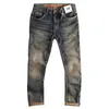 Jeans masculin jeans vintage avec taie imprimé pour hommes lingerie pantalon denim troublante