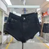 Frauenshorts neue Frauen Ultra-Short-Jeans 2023 Low Taille Vintage Blue V-förmige sexy Bodycon Heiße Hosen Y240425