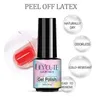 Nagellack lilycute 7 ml/5 ml skala av latex luktfri kallbeständig vit nagelkonstvårdskantskydd nagelkonst stämpelverktyg y240425