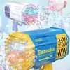 69 Holes Electric Bubble Gun Gatlin Bubble Gun Machine Soap Bubbles Magic Bubble for Bathroom Outdoor Toys For Children 240416