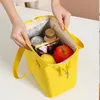 Steel Frame Lunch Bag Large Capacity Ice Bag Thickened Thermal Insulation Bag Work Portable Lunch Box Bag Oxford Cloth Lunch Bag