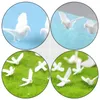 Flores decorativas 10 PCs Mini figuras fadas Little White Pigeon Modelo