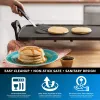 Ustensiles Flexible Silicone Spatula Turner Wide non Stick Pancake Turner avec poignée en acier inoxydable Cuisine Cuisine Turner BPA