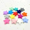 10 pezzi di stelle silicone da 10 pezzi per perle fai -da -te baby ciuccio fittizio montessori giocattolo di gioielli sensoriali masticata 240420