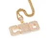 Custom Name Baguette Letters Pendant Rope Chain Men Gold Color Plated Hip Hop Rock Necklaces Jewelry3657081