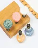 Handles & s 1Pcs Embossed Colored Single Hole Ceramic Handle Pastoral Antique Cabinet Wardrobe Door Drawer Round259c8630893
