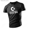 Men's T-Shirts Four Seasons Fashion Leisure Fitness Sports Quick Drying Breathable T-shirt Mens Round Neck Comfortable Short sleeved Top Q240426