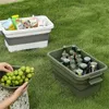 New Large Portable Outdoor Camping and Picnic Basket Car Folding Storage Basket Table Panel Cover Storage Basket