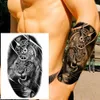 Transfert de tatouage étanche à tatouage temporaire Forest Lion Tiger Bear Flash Tattoos Femmes Leopard Wolf Crown Body Art Arm FaToo Tatoo Men 240427