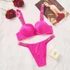 Mutandine da donna Sexy Push Up Reggiseno e biancheria intima Set a 2 pezzi di biancheria intima da donna con diamante d'acqua comoda reggiseno regolabile che raccoglie biancheria intima Wholeleeleel2404