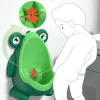 Potties Kinderen staan Verticaal schattige kikker Potties Training urinoirjongen met plezier richten op Toilet Toilet Urino trainer Toddler Growth Gift
