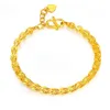 Bracelet rose de rose Vrai Gold 3d Gold 18K 999 Pure Au750 EXQUISITE FEUSE BIELLES BIELLES CAVEL PIFEL