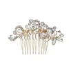 Headpieces Fashion Crystal kralen Premium Hair Comb Handmade Rhinestone Bridal Headpiece sieraden voor vrouwelijke accessoires