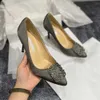 Women High Heels Buty Designerskie Kryształy Kryształy na pięcie buty imprezowe buty wieczorowe buty z pudełkiem 03