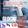 Glock Electric Water Gun Automatyczny seria Letnie plażowa woda splatanie wakacyjna Water Fight Fight Toy 240425