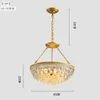 Lustres français léger luxe couronne cristal LED lustre maison décoration chambre salon salle à manger plafond chaîne double usage lampe