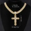 STRANDS HIP HOP Big Cross hanger ketting Hoge kwaliteit 13mm Miami Cubaanse keten voor mannen en vrouwen religieus gebed sieraden accessoires 240424