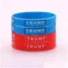 Bilklistermärken 23 Typer Trump Making America Great Again Letter Sile armband Rubber Armband Supportrar Armband Basketball Drop Delive Otsig