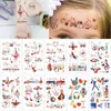 Tattoo Transfer Waterproof Temporary Children Tattoo Sticker Music Note Colorful Tattoos for Men Women Kids Party Festival Decals 240426