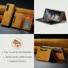 Hüllen abnehmbare Kartentasche Hülle für Galaxy Z Fold 4 Folio Leder Magnetwallet Telefonabdeckung für Samsung Z Fold 5 3 S23 Ultra Funda