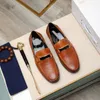 Men Dress Shoes Designers Loafers Luxe echt leer bruin zwarte heren Casual designer schoenen slip kantoor trouwschoen 38-45