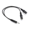 Y splitter kabel 3,5 mm 1 hane till 2 dubbel kvinnlig ljudkabel för hörlurens headphone mp3 mp4 stereo plug -adapter jack