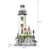 Blokken 1092 % Sea Island Electric Lighthouse Bouwstenen Bouwstenen Fisherman's Hut Light House Assembly Model Idee Decoratie Kinderen geschenken
