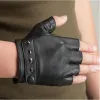 Männer Frauen Schaffell taktische Handschuhe Punkstil feste fingerlose Handschuhe Unisex Luvas de Inverno