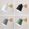 Lampada a parete Luci di ferro macaron a LED Nordic per letto per letto camera da letto Studio Studio Interiori Apparecchi di illuminazione decorativa