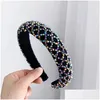 Hair Accessories Colorf Crystal Headband For Woman Luxury Hand Made Beaded Sponge Band Bridal Party Headbands Drop Delivery Baby Kids Otohu