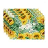 Tala de mesa 4pcs abelhas e placemats de flores Conjunto de 30x45 cm para festas de primavera Dining Kitchenhouses Decors domésticas