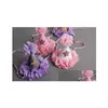 Hair Accessories New Cute Newborn Mini Chiffon Girls Infant Petals Crown Hat Caps Flowers Headbands For Baby Birthday Party Hats Drop Ottpi