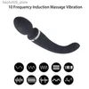 Autres éléments de beauté de la santé 10 vitesse induction AV Wand Vibrator Stimulateur G-point Labia Massager Healthy Q240426