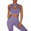 Women's Tracksuits 1/2PCS seamless yoga set for exercise and fitness Hip Rise pants zipper crop bra set for sportswear gym leg set 240424