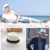 Masculino dobrável Cabeça de palha de cabeça grande panamá verão ao ar livre chapéu de cowboy sandy praia sol chapé de sol mais tamanho fedora chapéu 57cm 60cm 64cm 240323