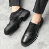 Casual Shoes Selling Brogue Europe America Classic Brown Tjock Soled Men's Business Leisure mångsidig formell