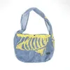 Рюкзак Skull Ghost Vintage Kapital Kountry Denim Canvas Backs Men Men Women Bone Print Bags